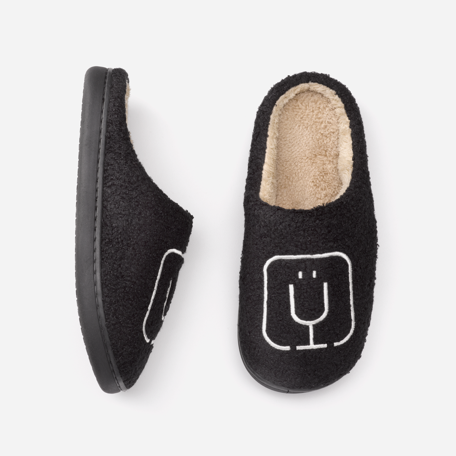 brumate-fuzzy-slippers-black-a9 apparel-slippers-above.png